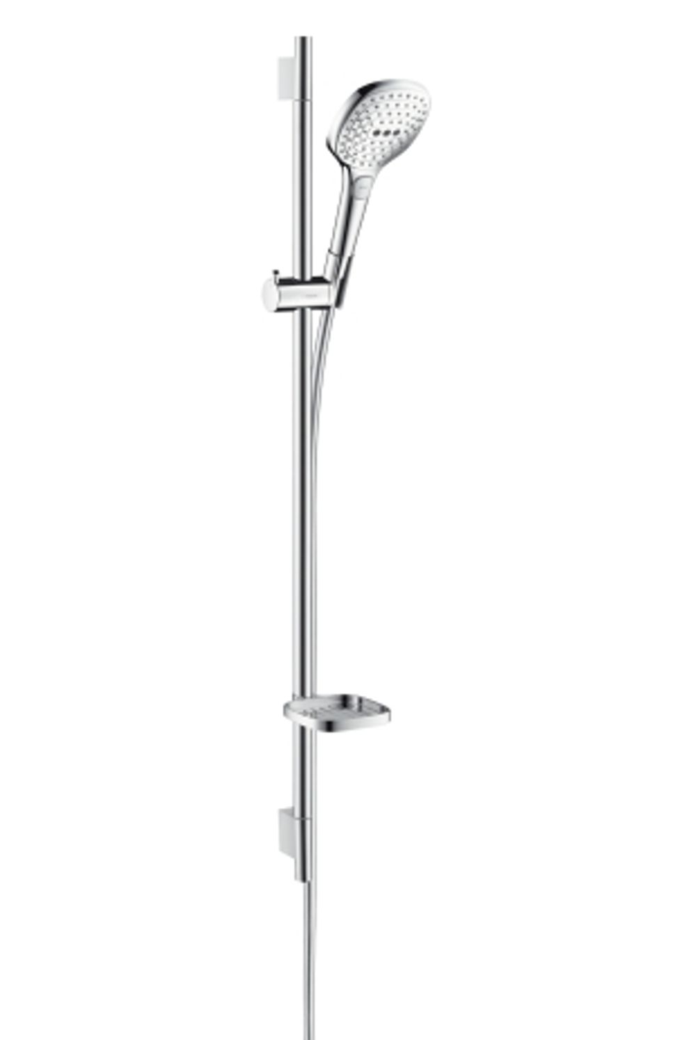 https://raleo.de:443/files/img/11eeea247dbe4d9092906bba4399b90c/size_l/Hansgrohe-HG-Brausenset-Raindance-Select-E-120-Eco-UnicaS-Puro-900mm-chrom-26623000 gallery number 1